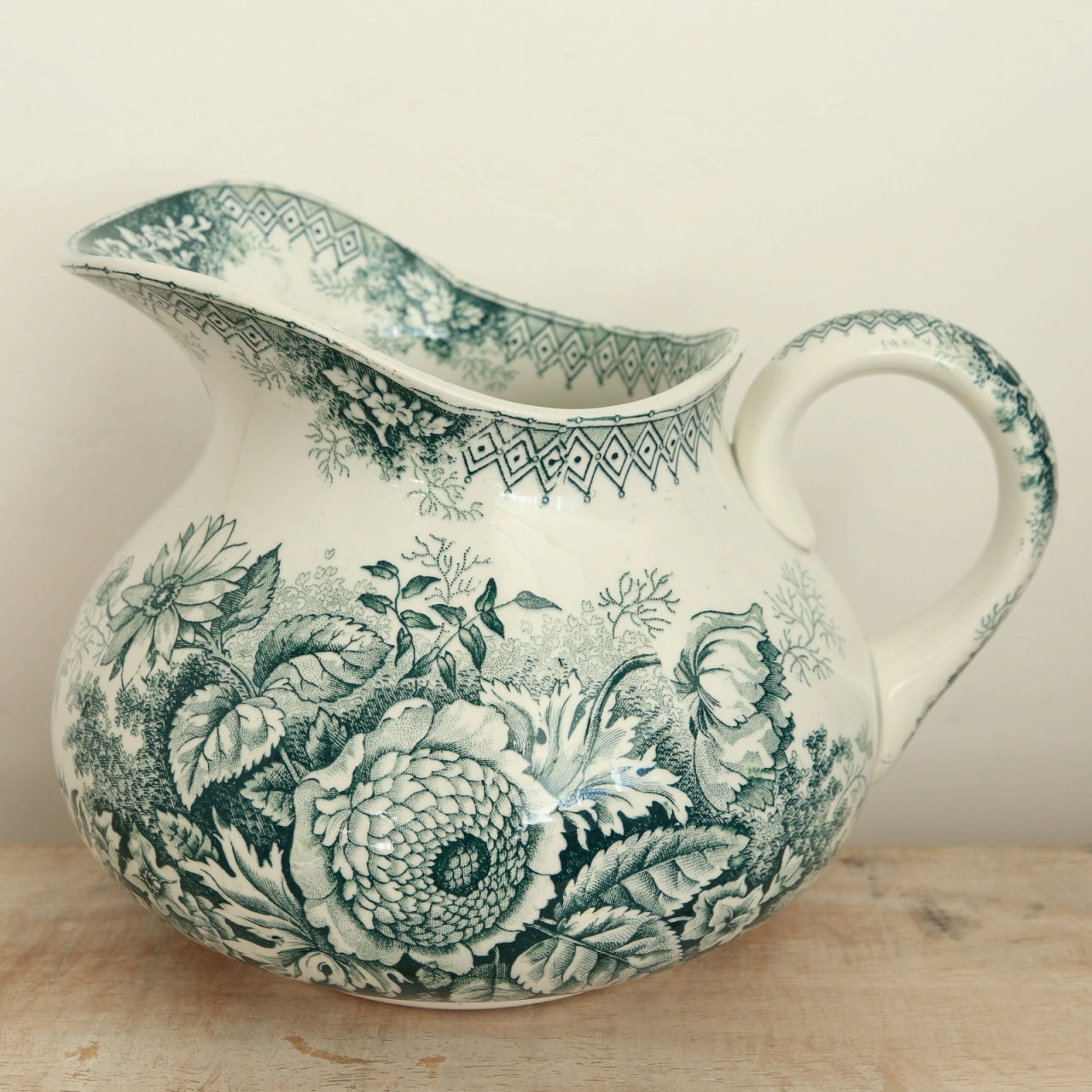 サンタマン st amand ジャルディニエール JARDINIERE 平皿 B アンティーク ピシェ JARDINIERE フランス サンタマン製 SAINT AMAND