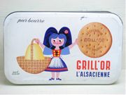モルバンビスケット缶 L'ALSACIENNE GRILL'OR
