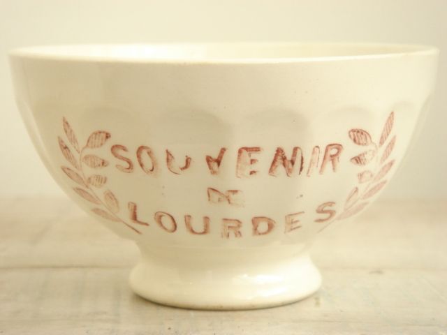 アンティークカフェオレボウル SOUVENIR DE LOURDES