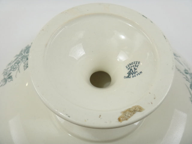 アンティークコンポティエ 鳥 モントロー LINOTTE Creil et Montereau製
