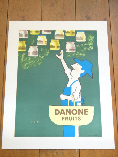 サヴィニャック ダノンヨーグルト ビンテージポスター Savignac DANONE FRUITS