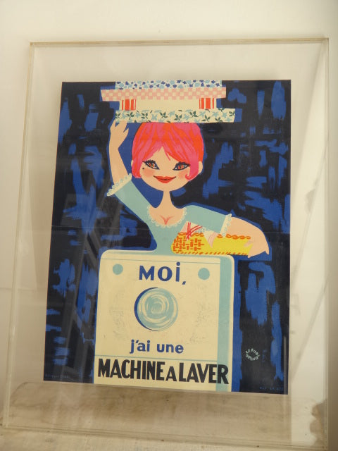 ルフォール・オプノ ヴィンテージポスター  Lefor Openo Moi j'ai une MACHINE A LAVER