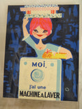 ルフォール・オプノ ヴィンテージポスター  Lefor Openo Moi j'ai une MACHINE A LAVER