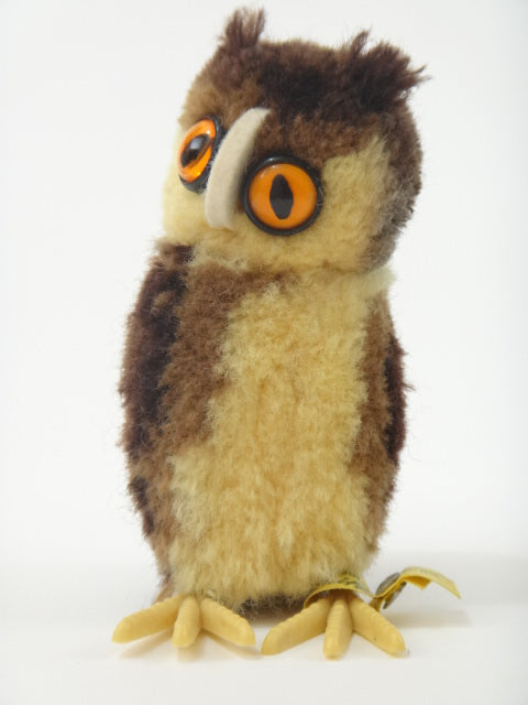 アンティーク シュタイフ フクロウ ポンポン  ミニチュア Steiff