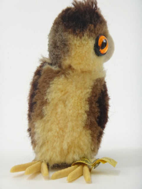 アンティーク シュタイフ フクロウ ポンポン  ミニチュア Steiff