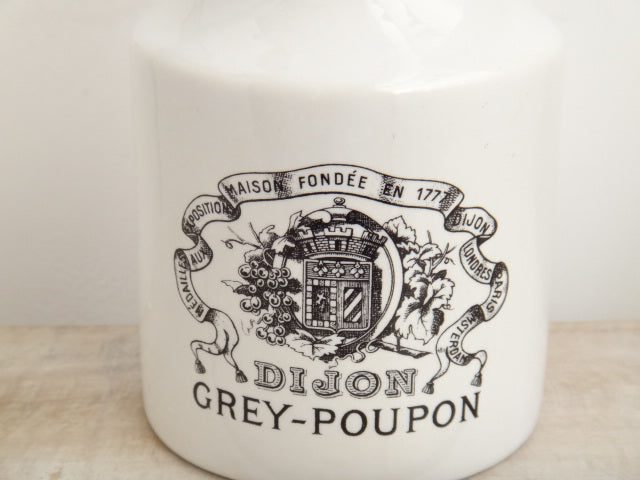アンティーク ディジョン マスタードポット DIJON GREY POUPON Digoin & Sarreguemines 製