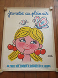 エルベ モルバン ビンテージポスター Jeunesse au plein air Herve Morvan 1979