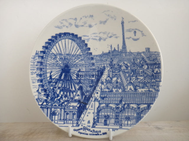 フランス アンティーク皿 パリ万博 1900年 Choisy le roi 製