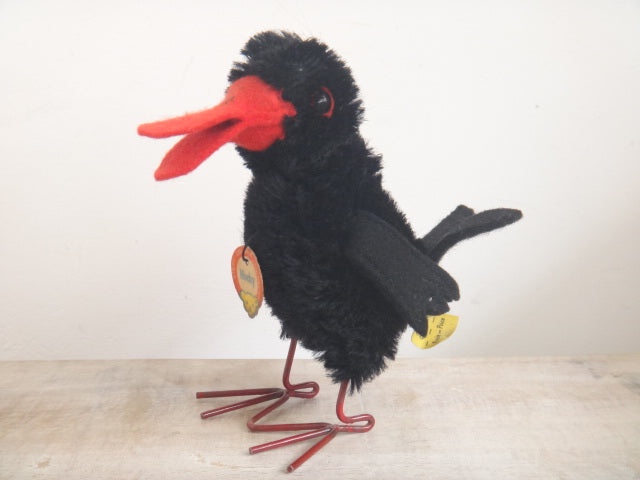 アンティーク シュタイフ カラス ぬいぐるみ Steiff Hucky 12cm