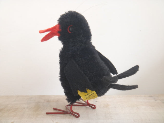 アンティーク シュタイフ カラス ぬいぐるみ Steiff Hucky 12cm