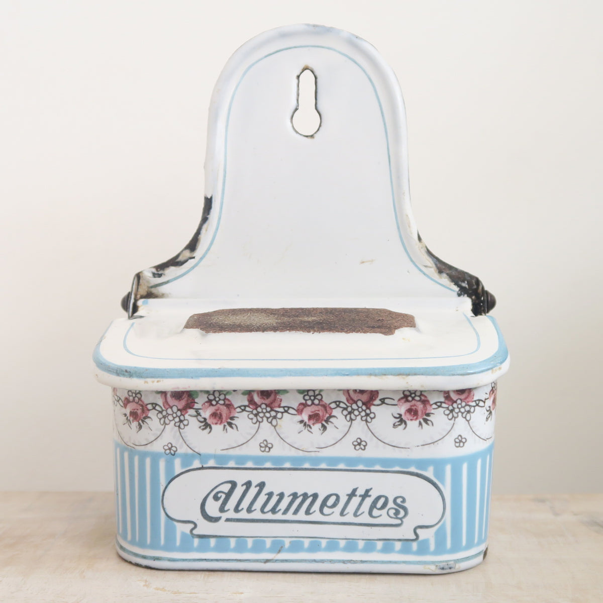 BB社 ローズガーランド アンティーク ホウロウ アリュメット缶 ALLUMETTES