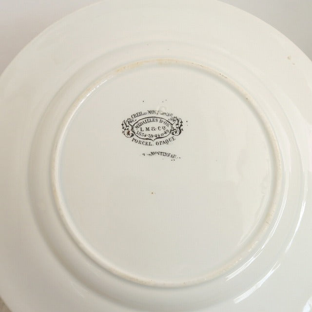 アンティーク皿 モントロー レリーフ Creil et Montereau