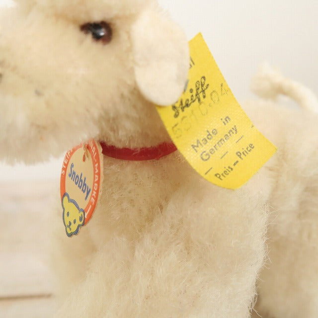 アンティーク シュタイフ ホワイト プードル Steiff Snobby 10cm