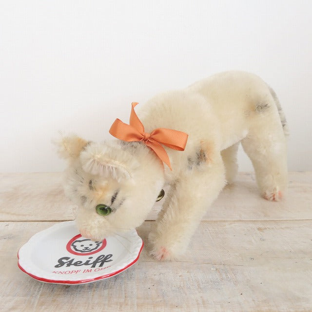 シュタイフ ネコ ドリンキングキャット Steiff Drinking Cat MUSEUM COLLECTION