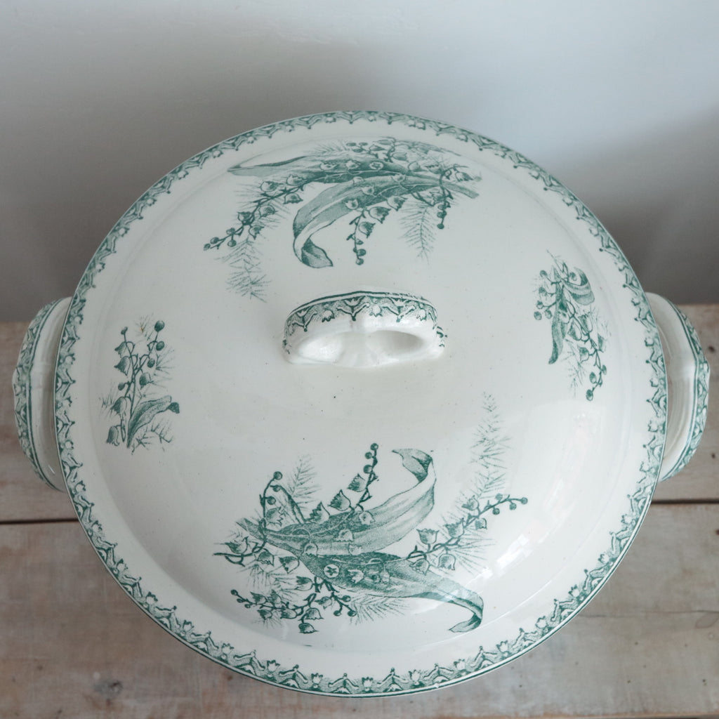 アンティーク スーピエール スズラン MUGUET フランス サンタマン製 ST.AMAND AMANDINOISE
