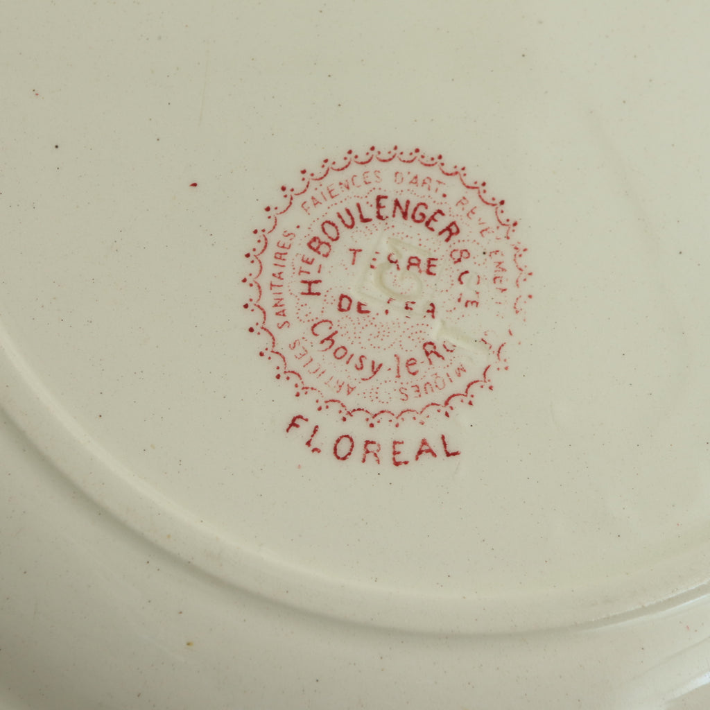 アンティーク プレート 皿 FLOREAL フランス ショワジールロワ製 CHOISY LE ROI