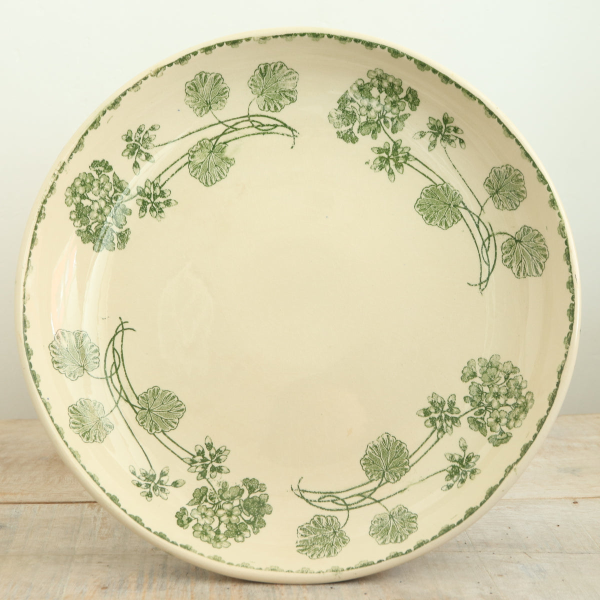 アンティーク コンポティエ ゼラニウム GERANIUM フランス サルグミンヌ製 U&C SARREGUEMINES