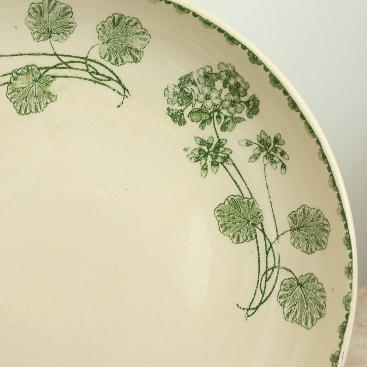 アンティーク コンポティエ ゼラニウム GERANIUM フランス サルグミンヌ製 U&C SARREGUEMINES