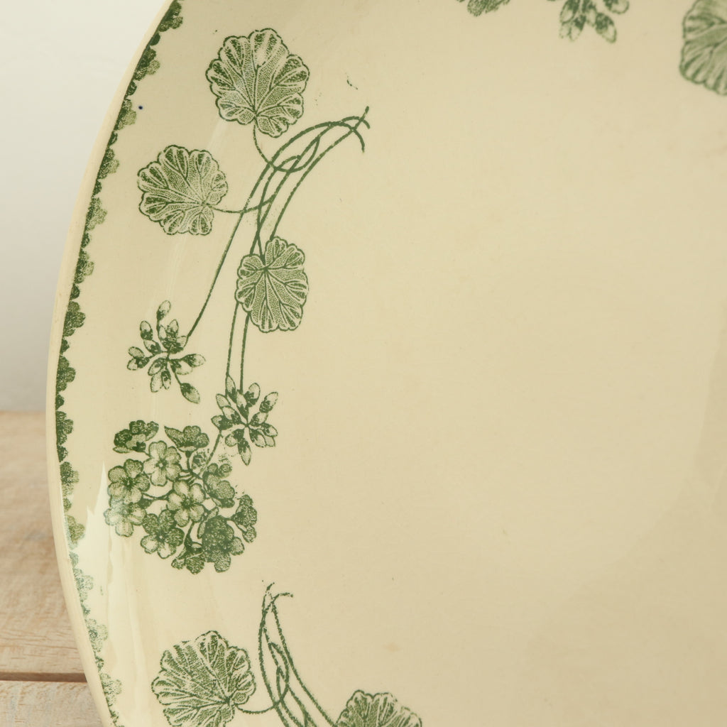 アンティーク コンポティエ ゼラニウム GERANIUM フランス サルグミンヌ製 U&C SARREGUEMINES