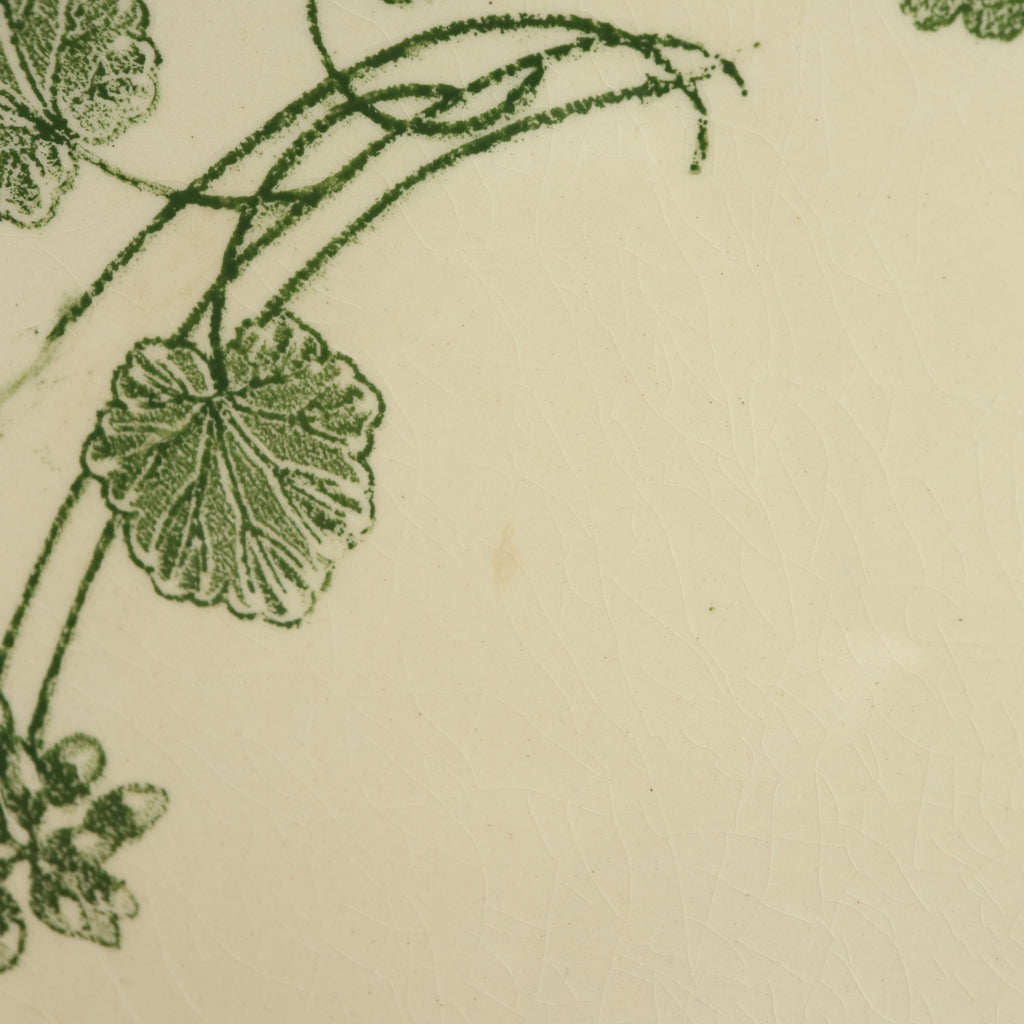 アンティーク コンポティエ ゼラニウム GERANIUM フランス サルグミンヌ製 U&C SARREGUEMINES