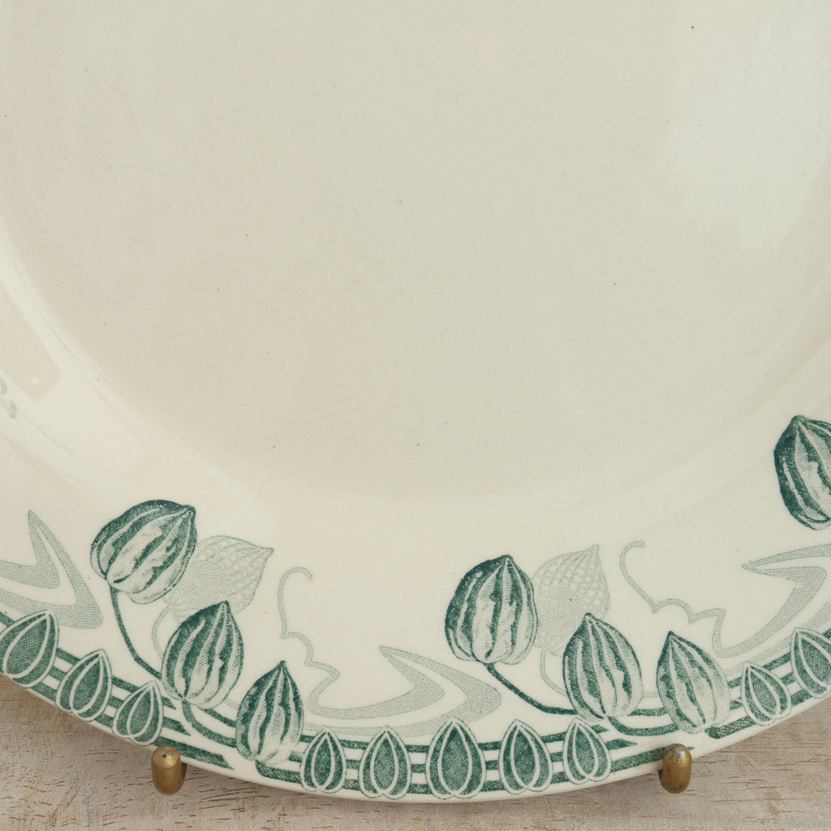 アンティークプレート ホオズキ 皿 PHYSALIS フランス クレイユモントロー製 Creil Montereau