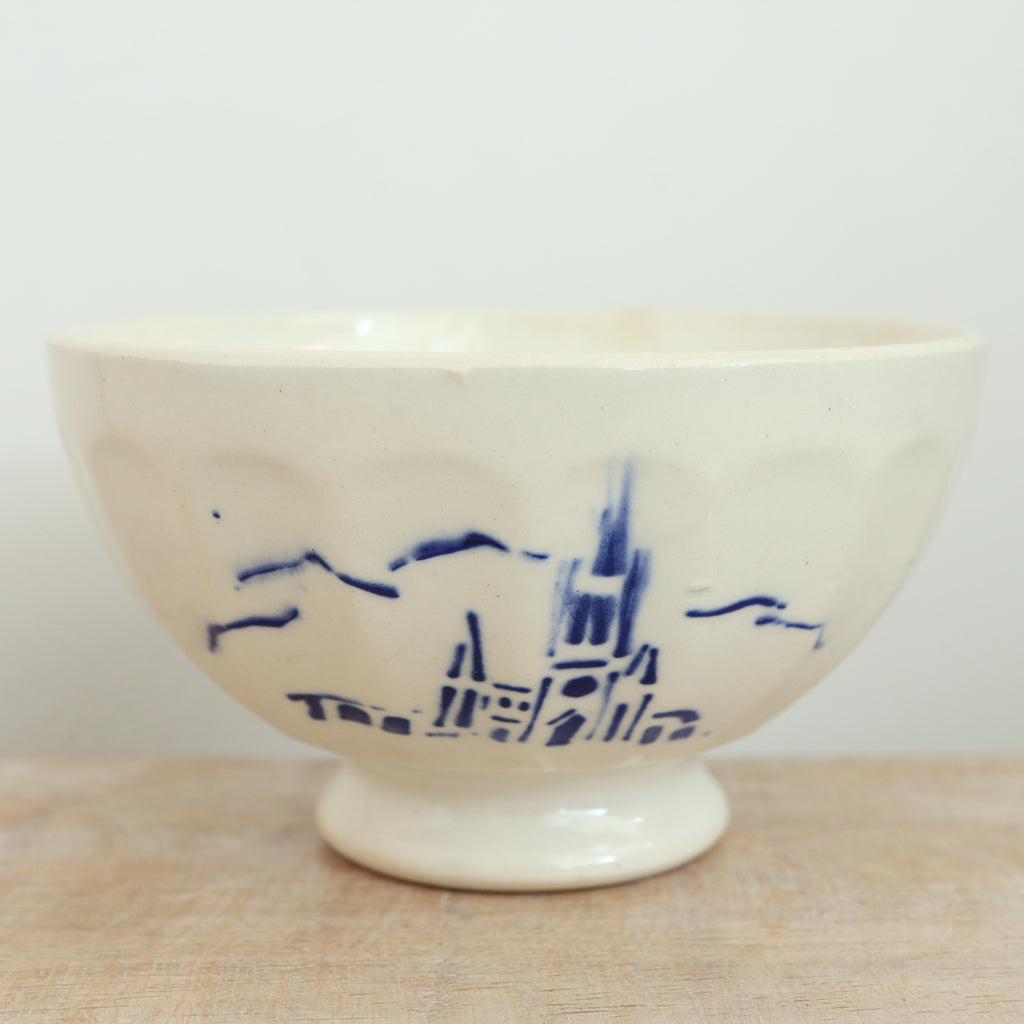 アンティーク カフェオレボウル ルルド SOUVENIR DE LOURDES サンタマン製 SAINT AMAND