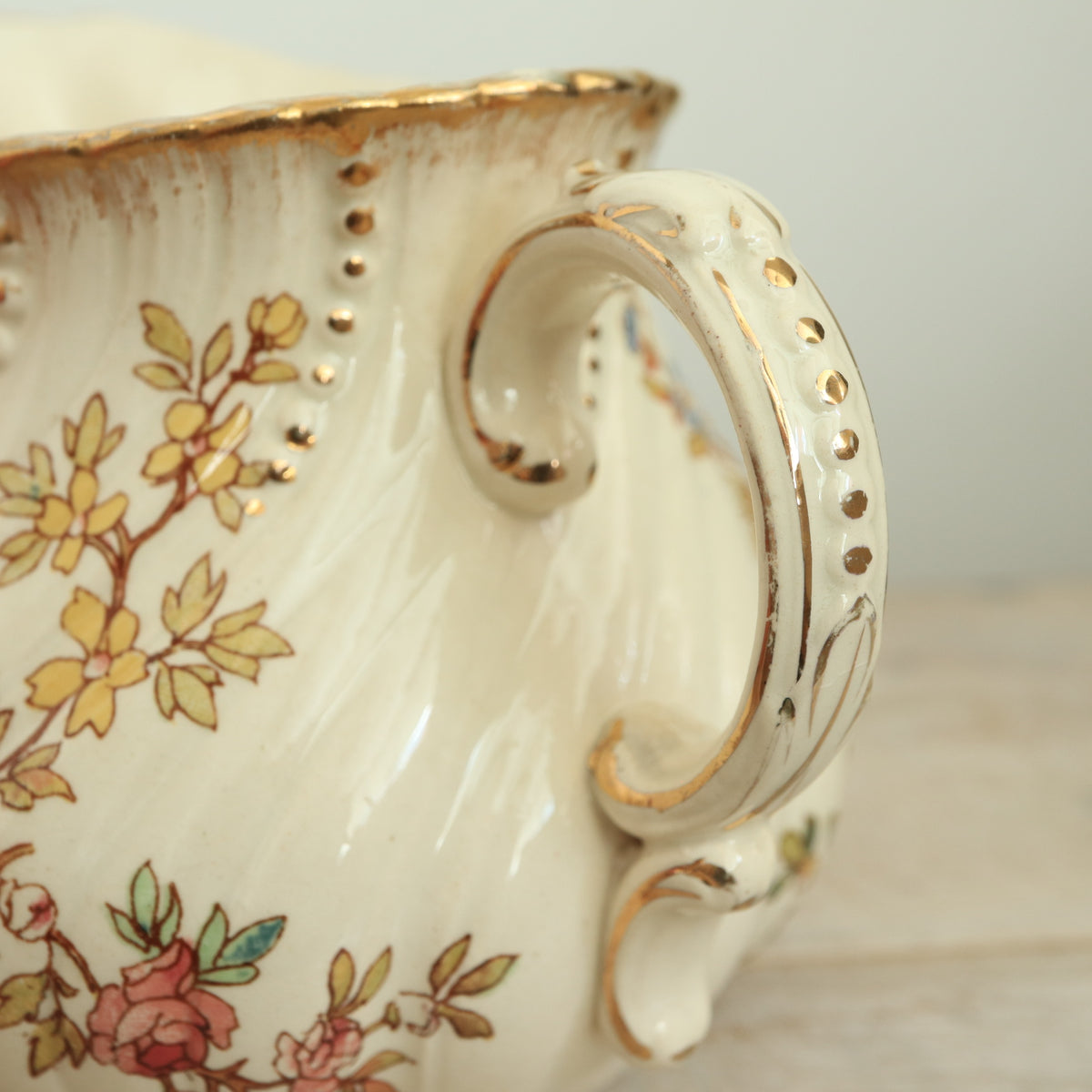 アンティーク クレミエ ルイ15世 クリーマー LOUIS XV フランス サルグミンヌ製 U&C SARREGUEMINES