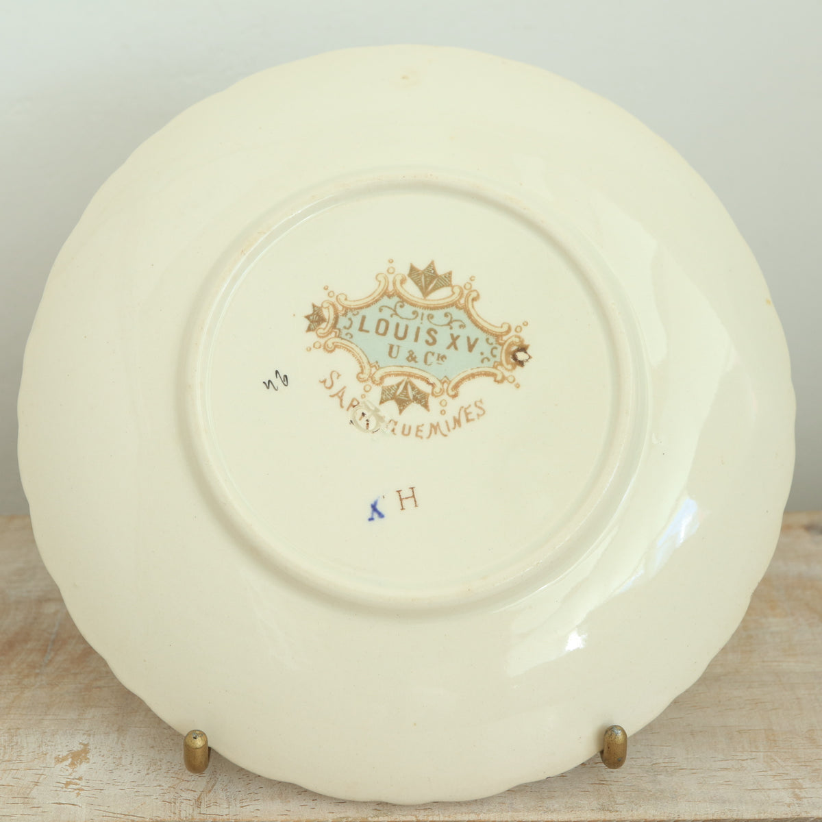 アンティーク カップ＆ソーサー ルイ15世 LOUIS XV フランス サルグミンヌ製 U&C SARREGUEMINES