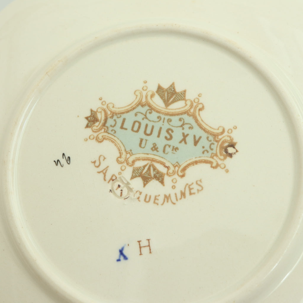 アンティーク カップ＆ソーサー ルイ15世 LOUIS XV フランス サルグミンヌ製 U&C SARREGUEMINES