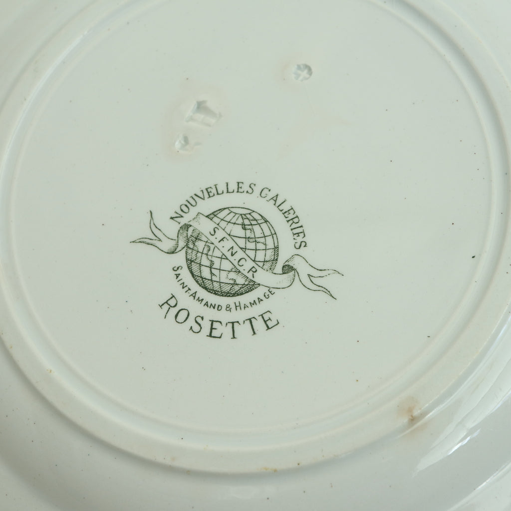 アンティーク プレート ロゼット 皿 ROSETTE フランス サンタマン製 SAINT AMAND