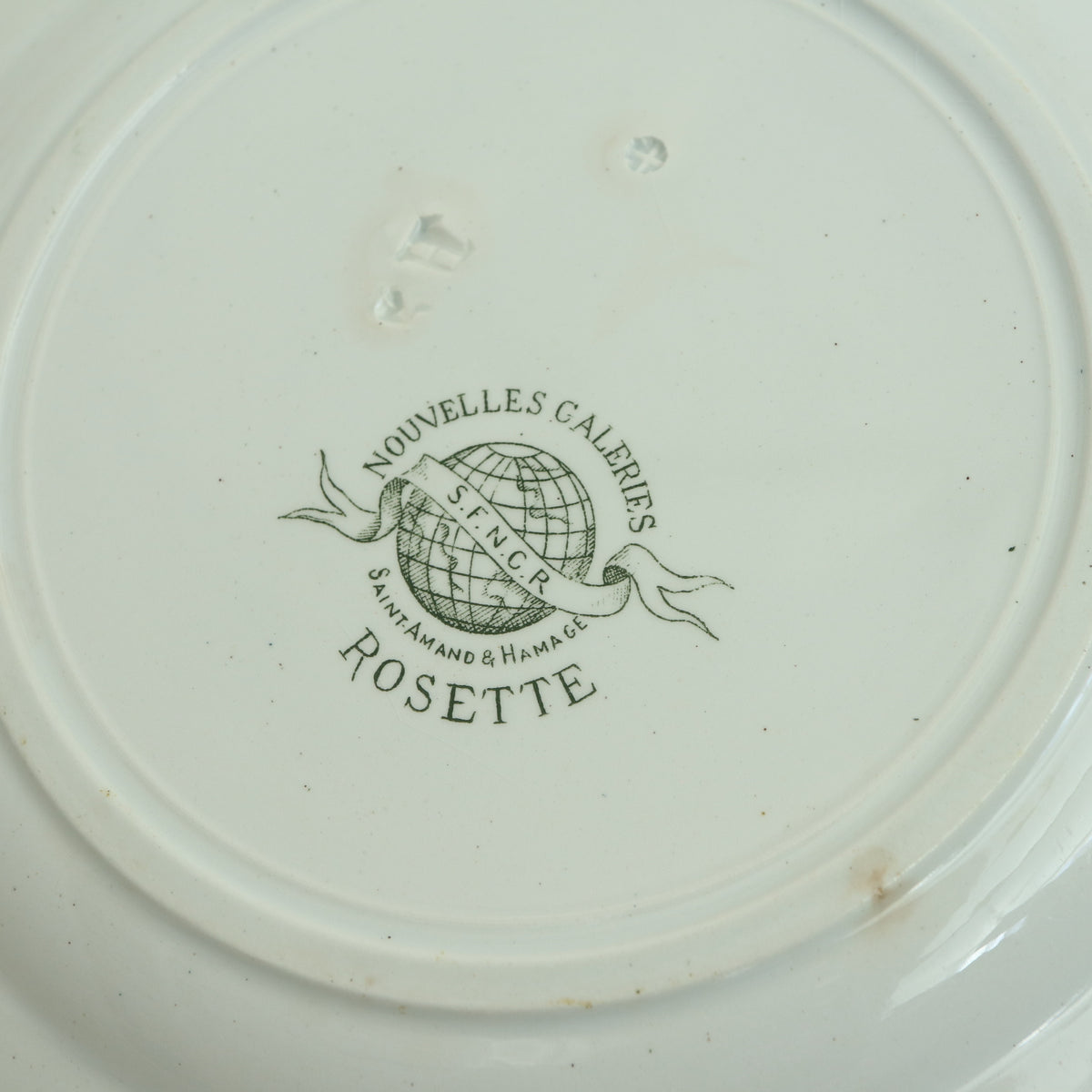 アンティーク プレート ロゼット 皿 ROSETTE フランス サンタマン製 SAINT AMAND