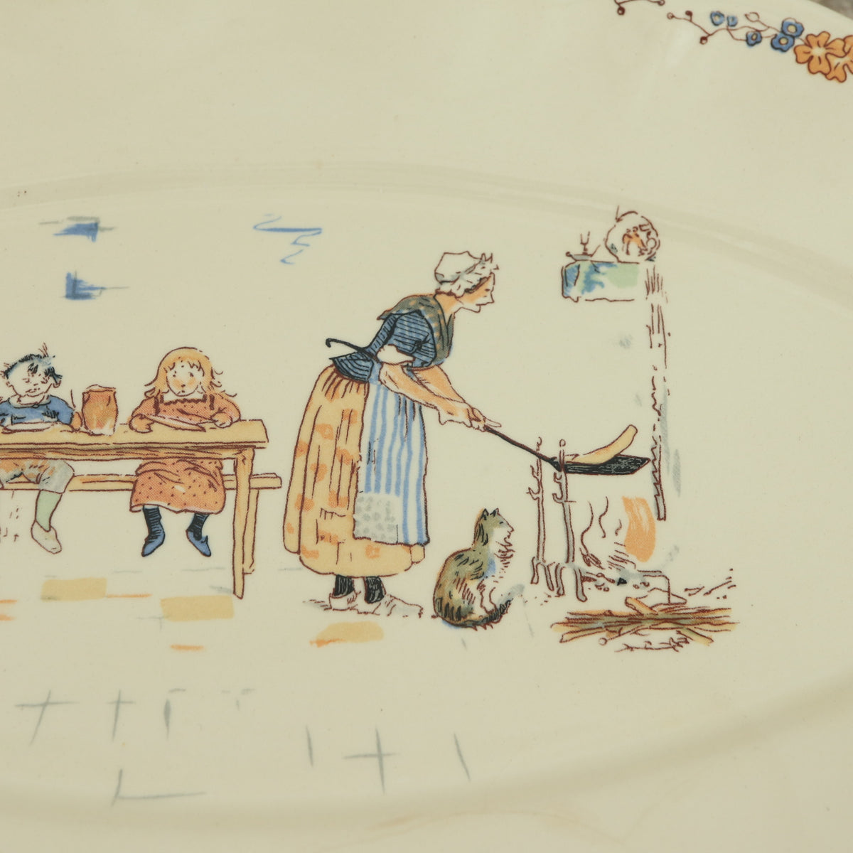 ENFANTS RICHARD ヴィンテージ ラヴィエ オーバル皿 フランス サルグミンヌ製 SARREGUEMINES