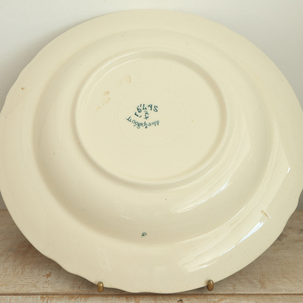 アンティーク プレート リラ 深皿 フランス ロンシャン製 LILAS Longcamp