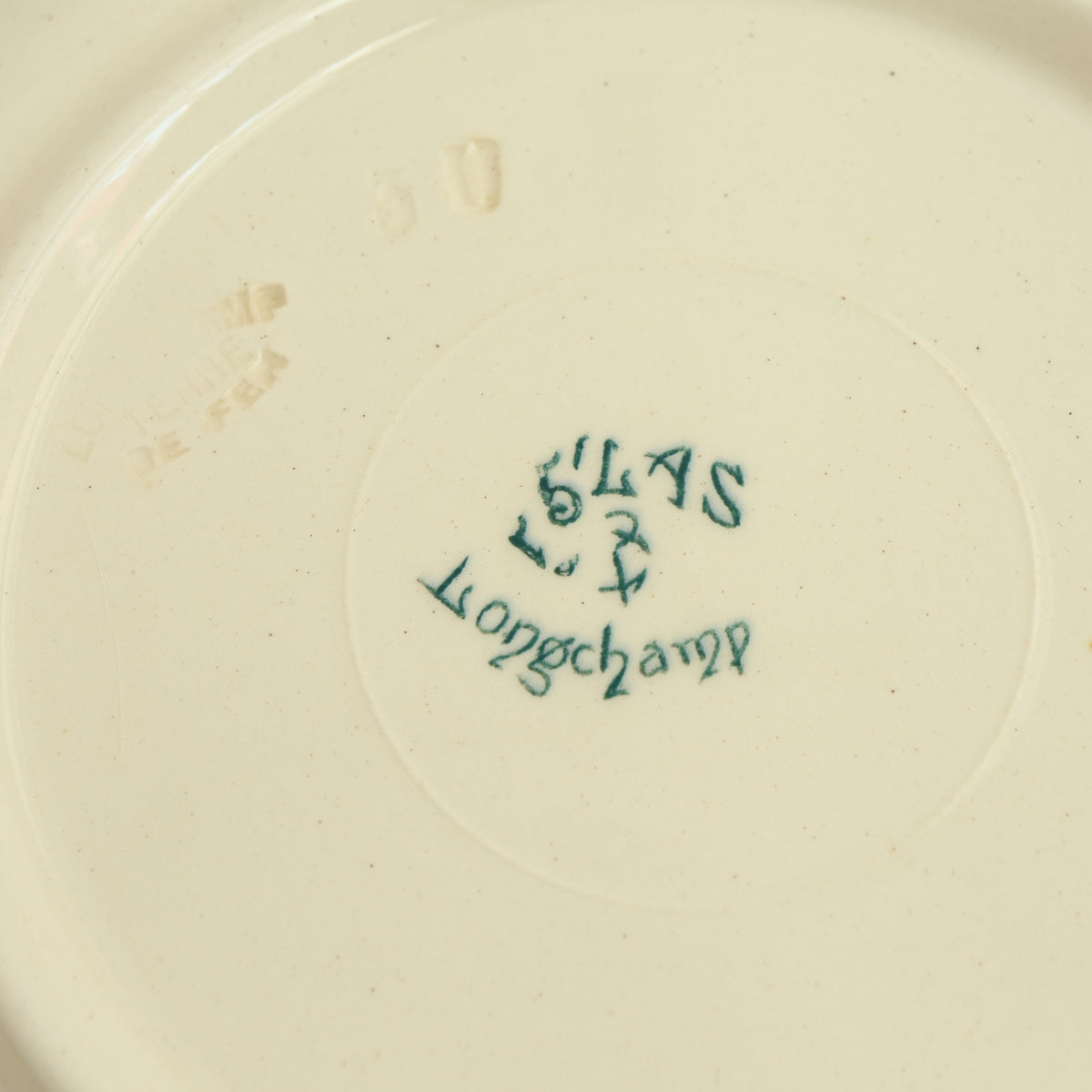 アンティーク プレート リラ 深皿 フランス ロンシャン製 LILAS Longcamp