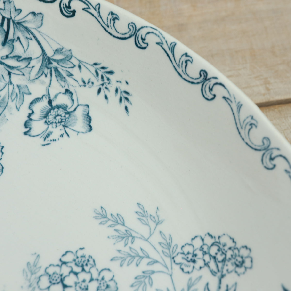 アンティーク ラヴィエ オーバル皿 EGLANTINE フランス サルグミンヌ製 SARREGUEMINES