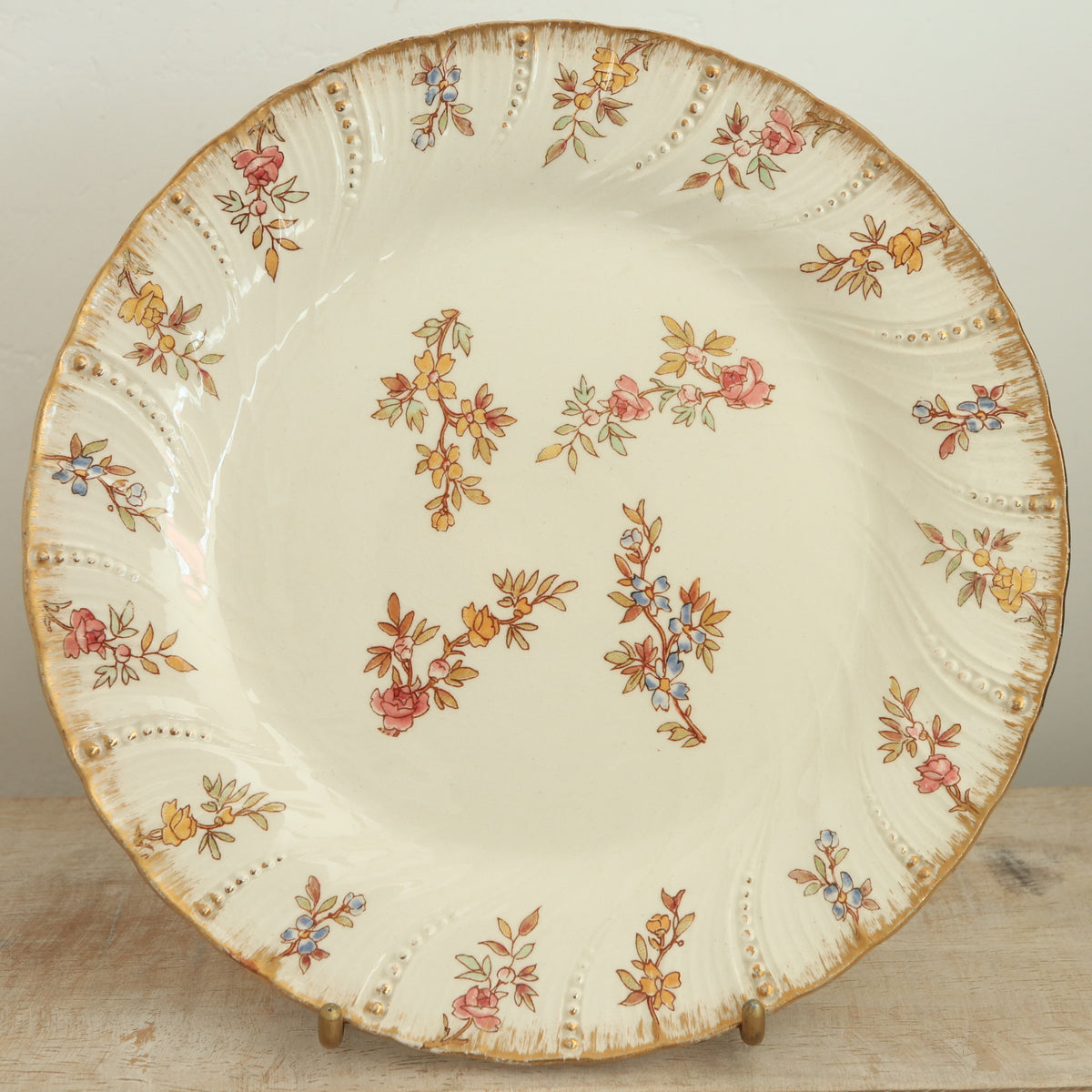 アンティークプレート ルイ15世 デザート皿 LOUIS XV フランス サルグミンヌ製 U&C SARREGUEMINES