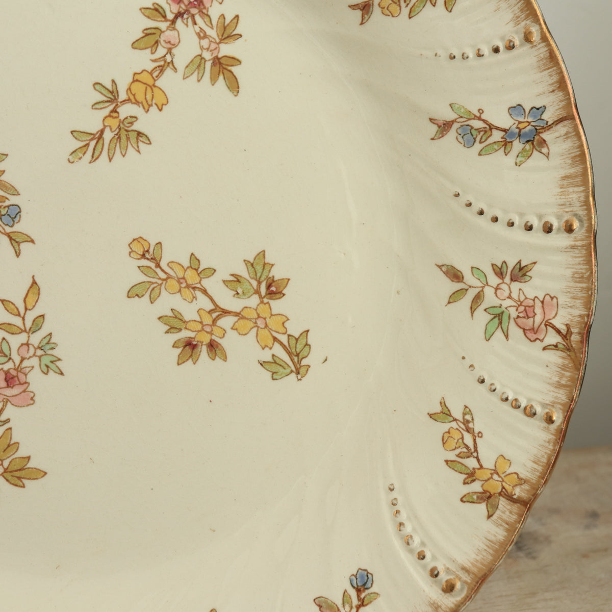 アンティークプレート ルイ15世 デザート皿 LOUIS XV フランス サルグミンヌ製 U&C SARREGUEMINES