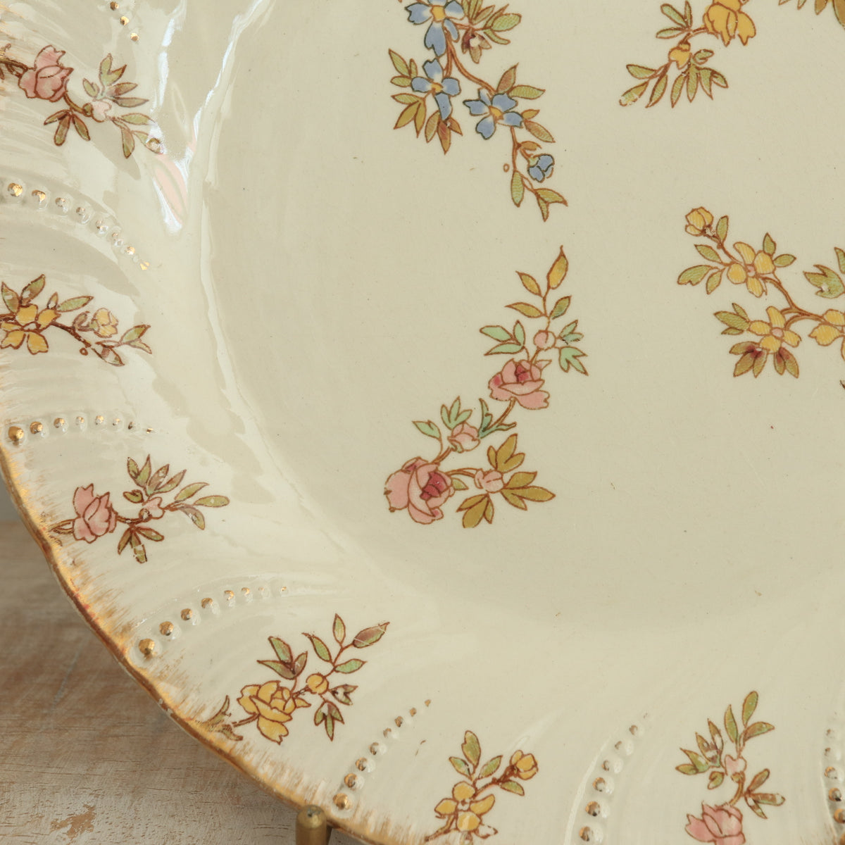 アンティークプレート ルイ15世 デザート皿 LOUIS XV フランス サルグミンヌ製 U&C SARREGUEMINES