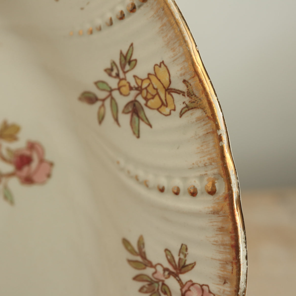 アンティークプレート ルイ15世 デザート皿 LOUIS XV フランス サルグミンヌ製 U&C SARREGUEMINES