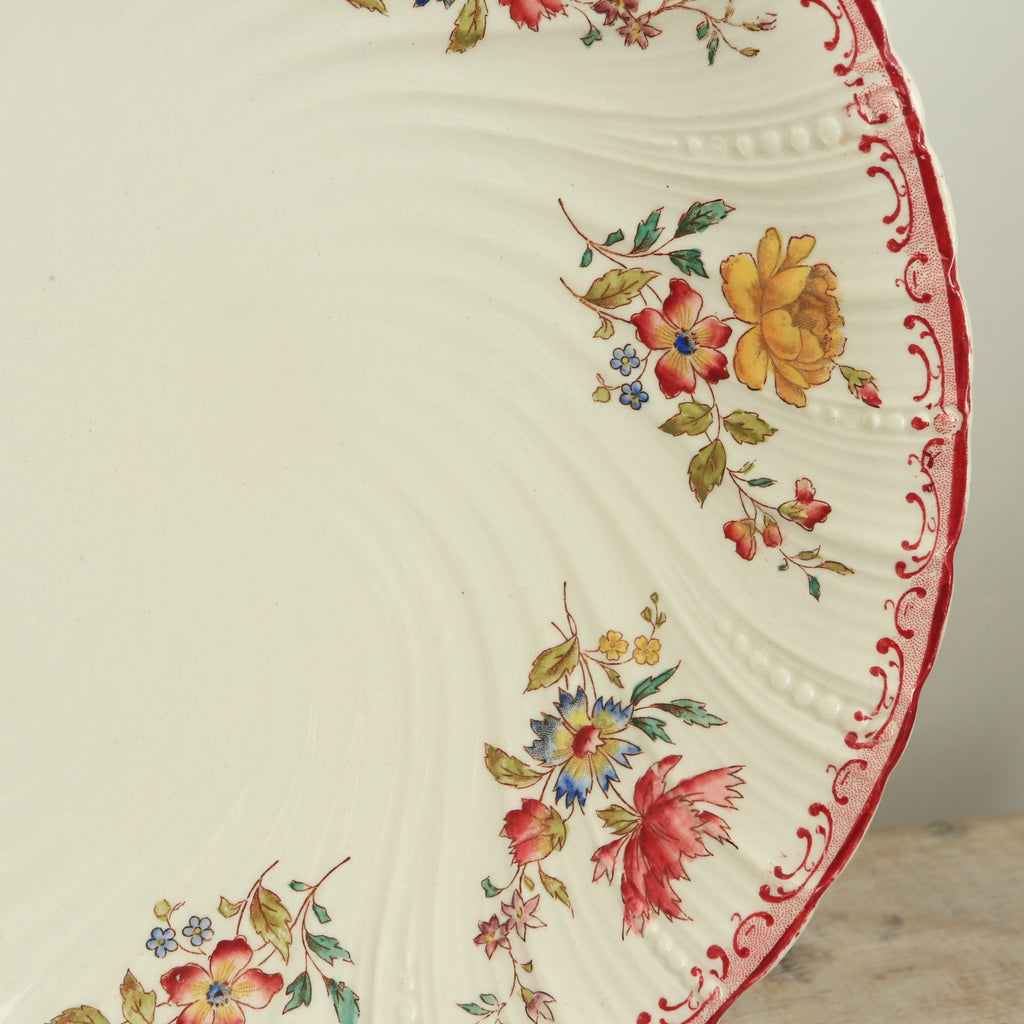 アンティークコンポティエ デコール19  DECOR19 フランス サルグミンヌ製 FAIENCERIES SARREGUEMINES