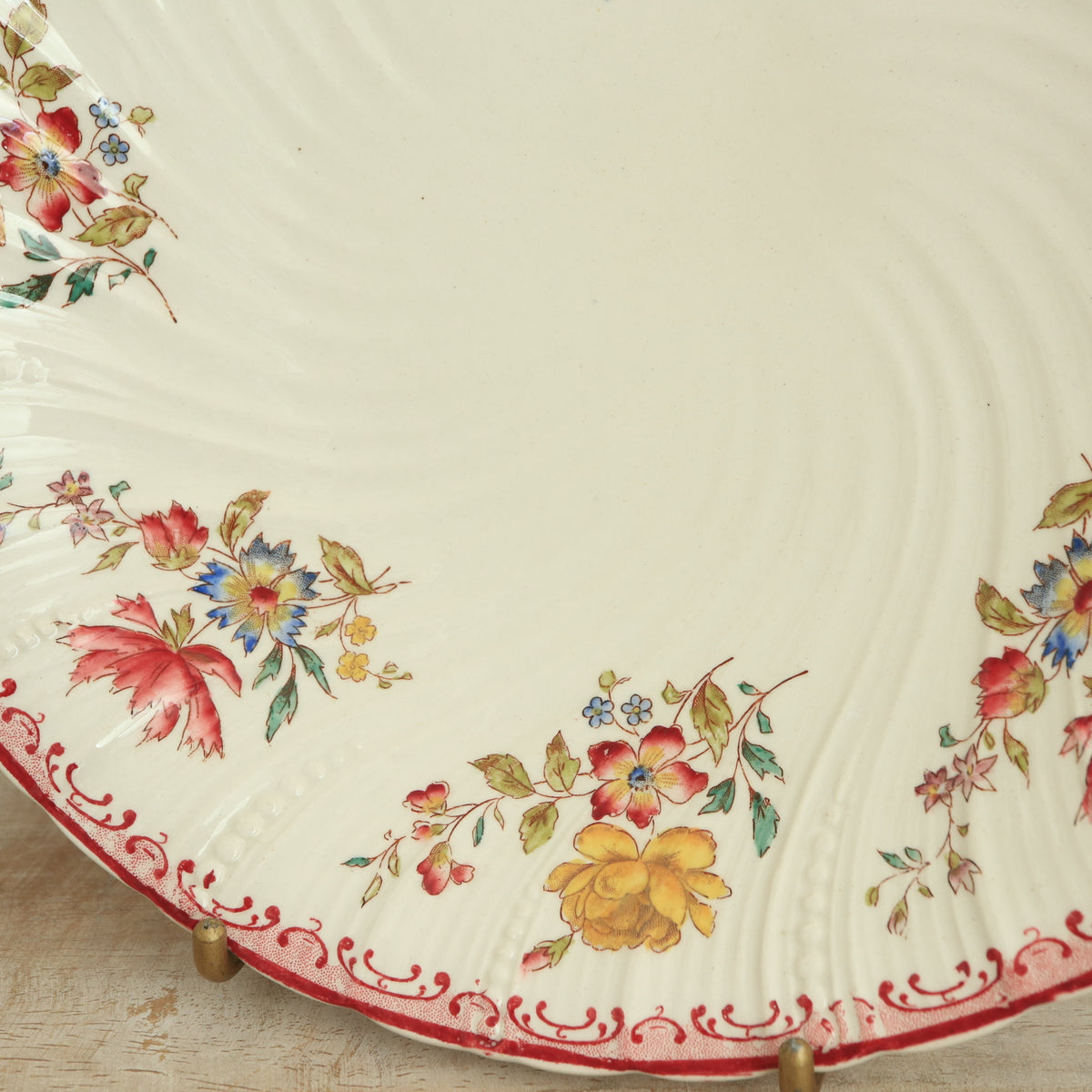 アンティークコンポティエ デコール19  DECOR19 フランス サルグミンヌ製 FAIENCERIES SARREGUEMINES