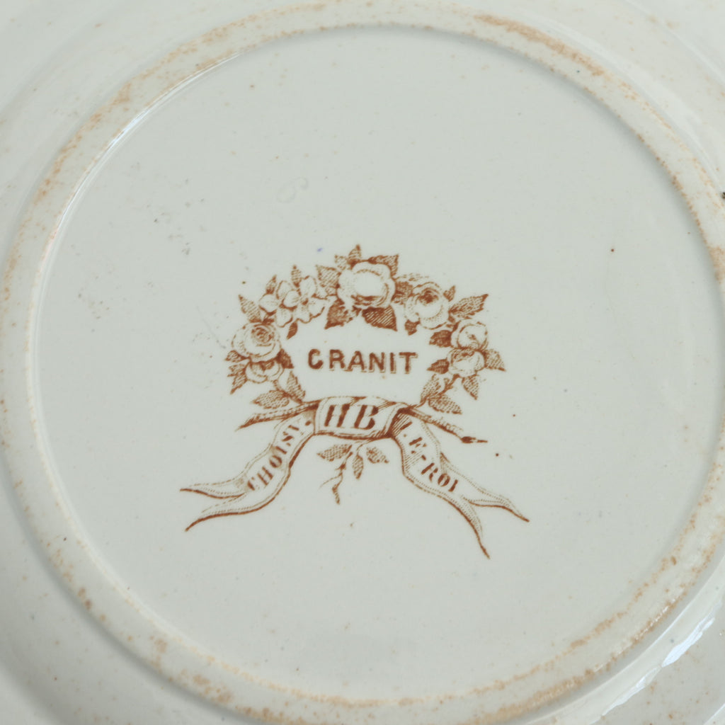 アンティーク プレート デザート皿 CRANIT フランス ショワジールロワ製 CHOISY LE ROI