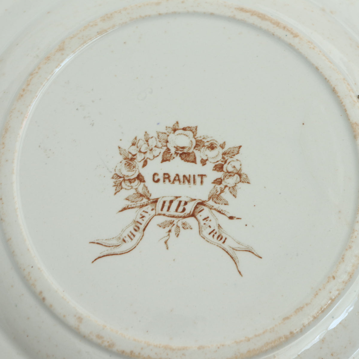 アンティーク プレート デザート皿 CRANIT フランス ショワジールロワ製 CHOISY LE ROI