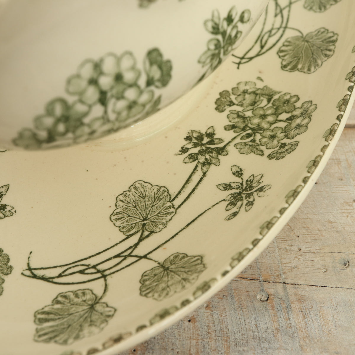 アンティーク ソーシエール ゼラニウム GERANIUM フランス サルグミンヌ製 U&C SARREGUEMINES
