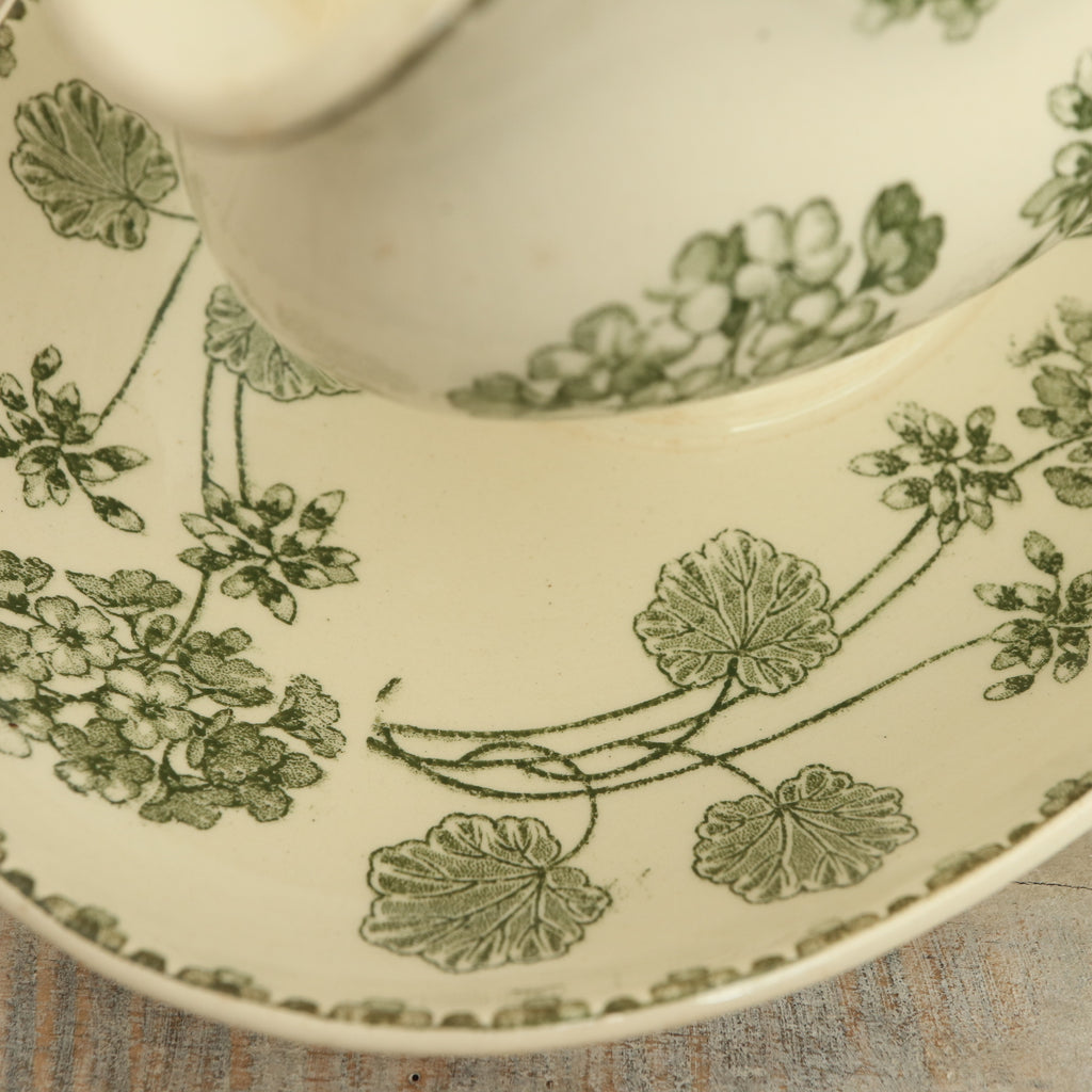 アンティーク ソーシエール ゼラニウム GERANIUM フランス サルグミンヌ製 U&C SARREGUEMINES