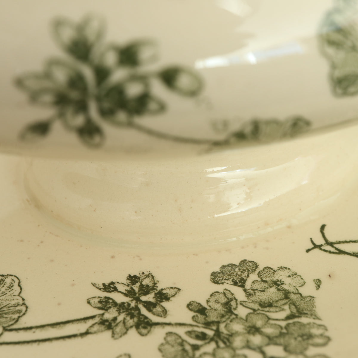 アンティーク ソーシエール ゼラニウム GERANIUM フランス サルグミンヌ製 U&C SARREGUEMINES