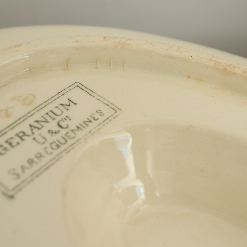 アンティーク ソーシエール ゼラニウム GERANIUM フランス サルグミンヌ製 U&C SARREGUEMINES