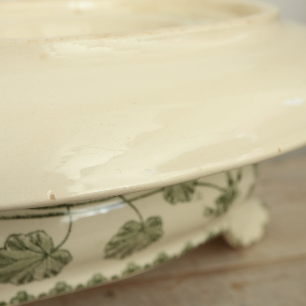 アンティーク ソーシエール ゼラニウム GERANIUM フランス サルグミンヌ製 U&C SARREGUEMINES