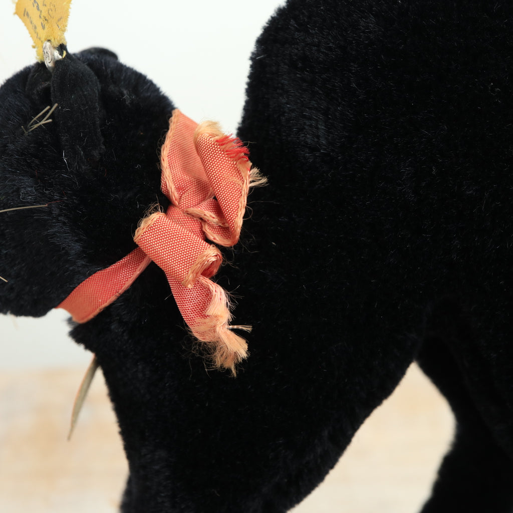 アンティーク シュタイフ 黒猫 Steiff Black Tom Cat 14cm