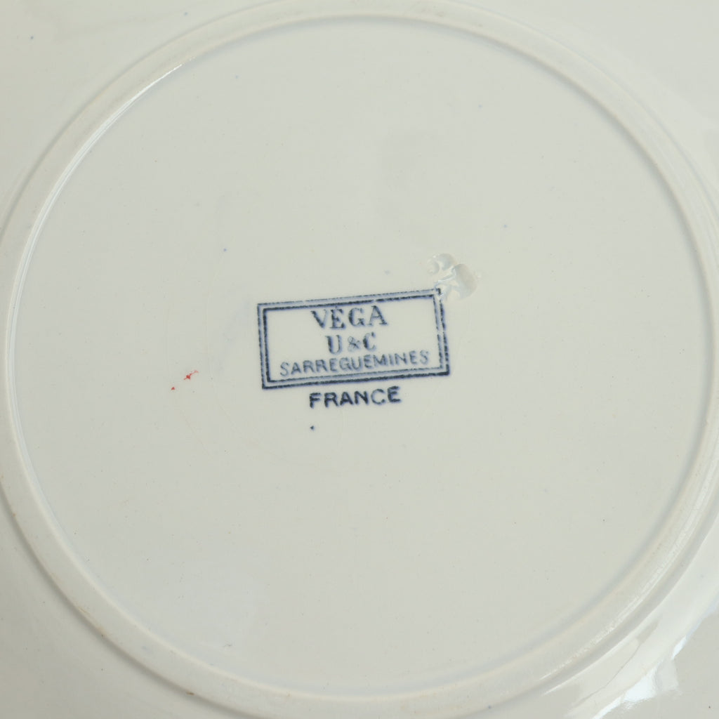 アンティークプレート デザート皿 VEGA フランス サルグミンヌ製 U&C SARREGUEMINES